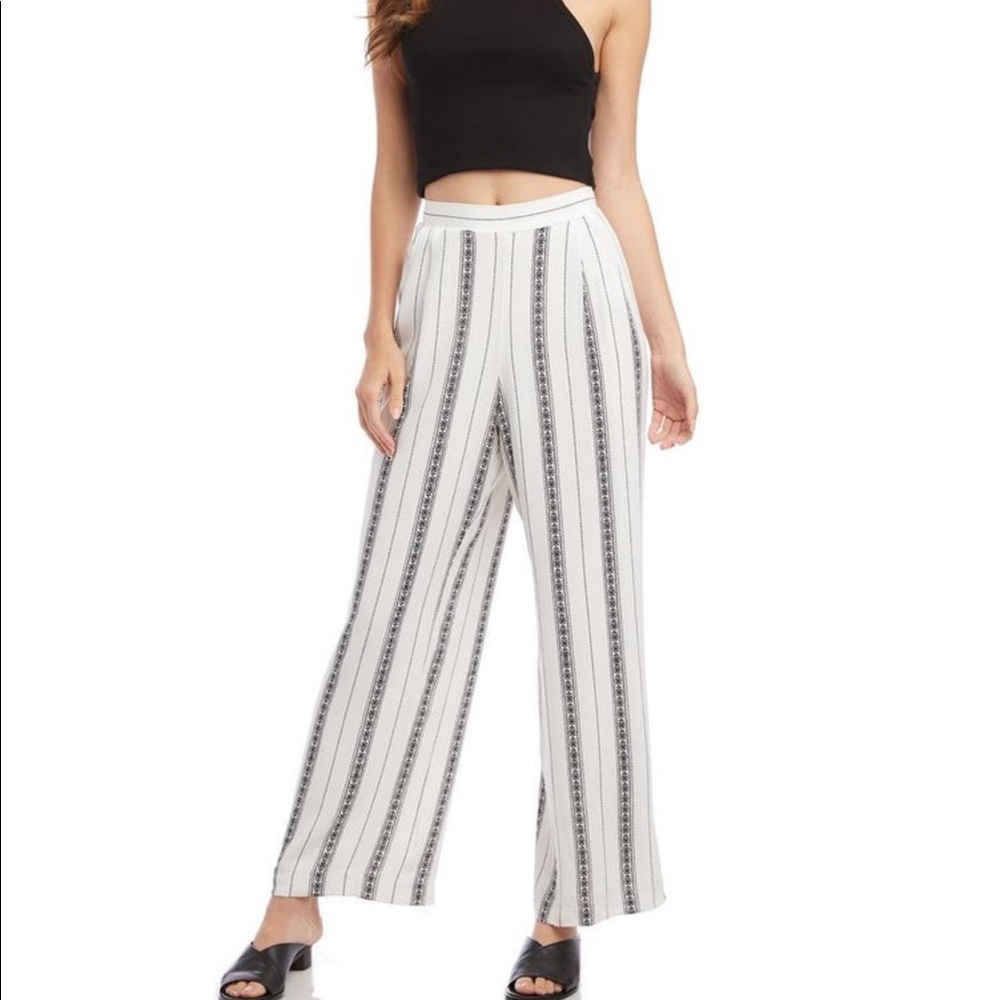 Fifteen Twenty Striped Wide Leg Pants - NWT